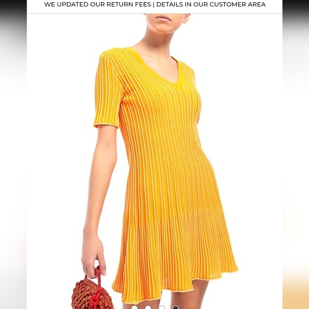 M Missoni Striped V-Neck Mini Dress Size 4 Small.Nwt. Orange